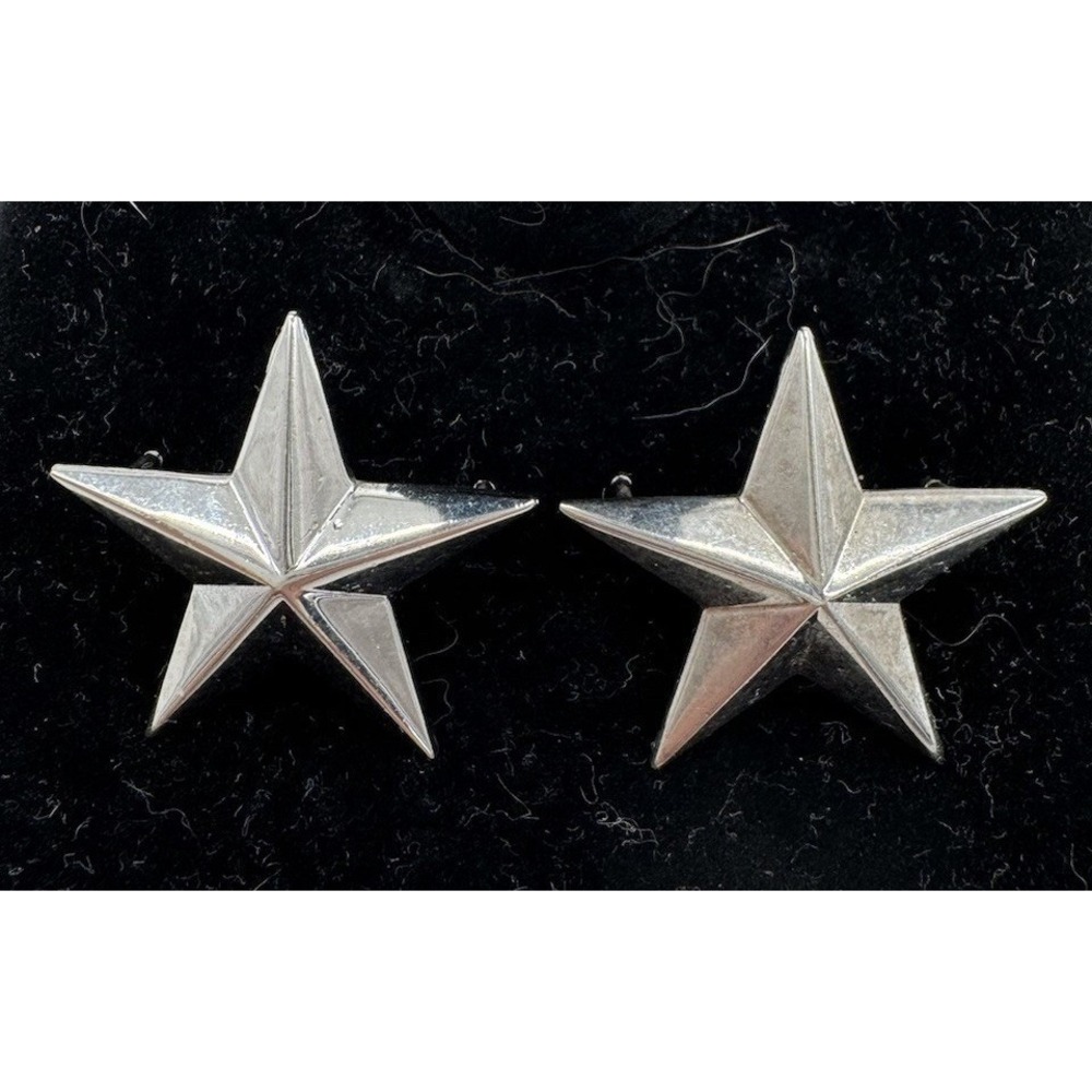 Vintage Vietnam War US Brigadier General Star Set Sterling NS Meyer 925 Insignia